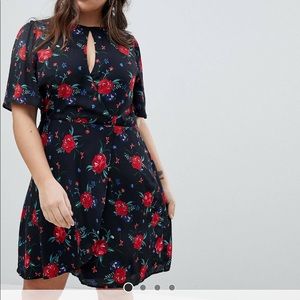 Wrap front tea dress